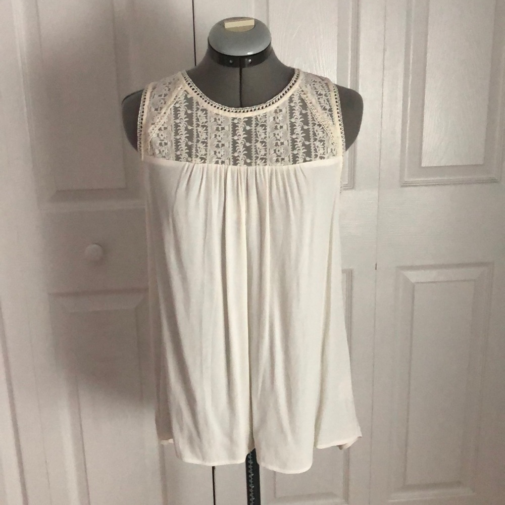 RO&DE Cream Tank with Lace